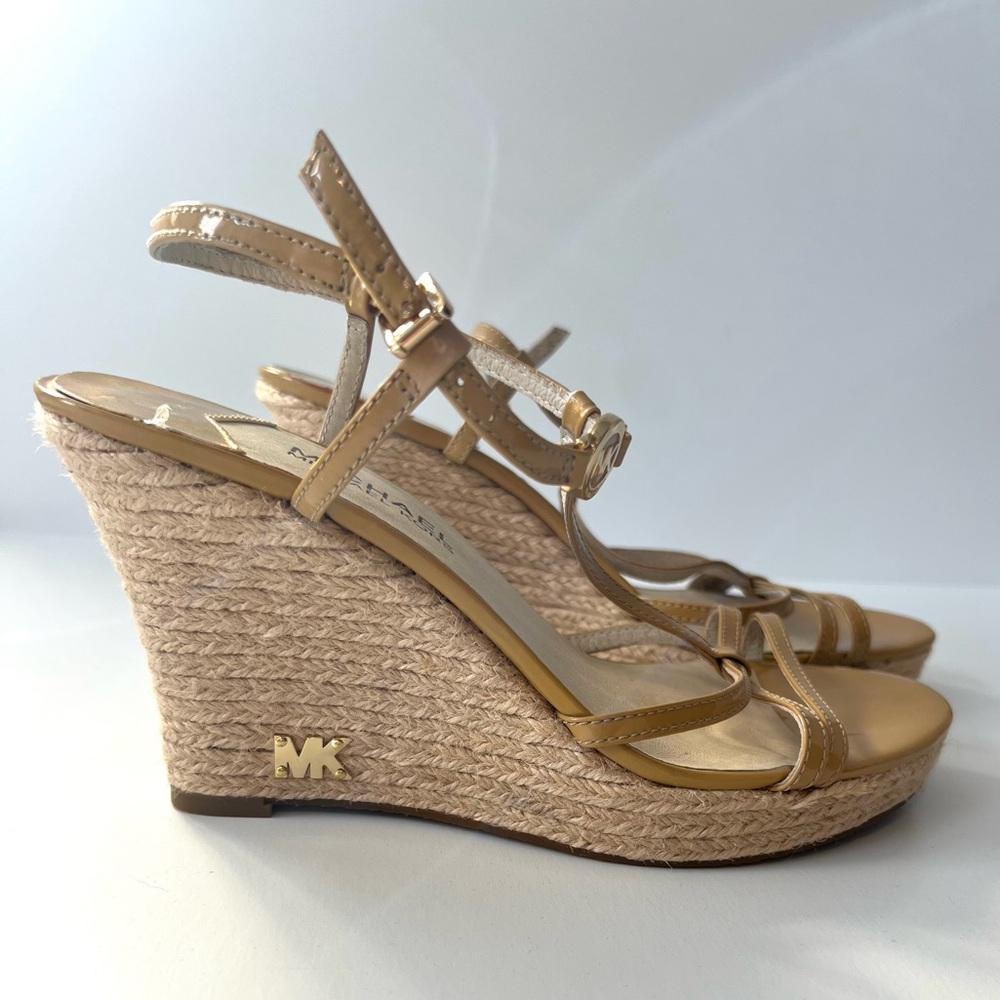 NWOT Michael Kors Kami T-Strap Wedge Sandals – Size 9 - Picture 3 of 7